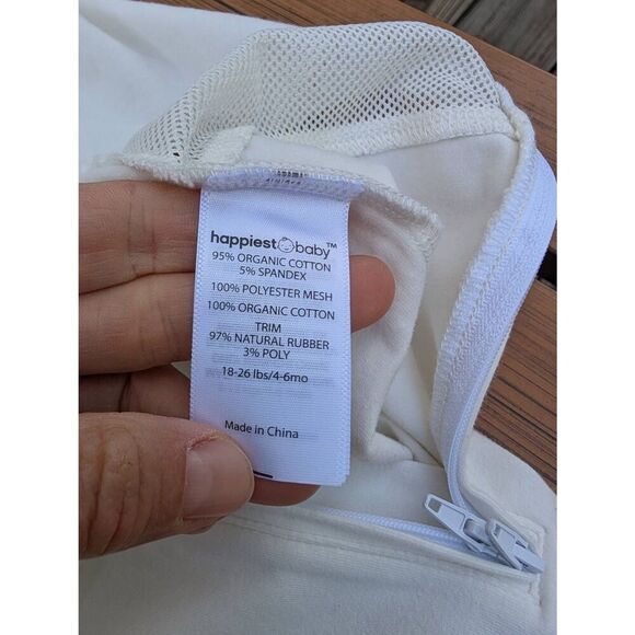 Happiest Baby SNOO Smart Sleeper Swaddle baby Size large lot of 2 white cream - Picture 5 of 7